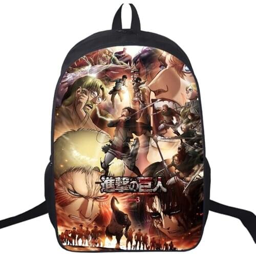 Attack on Titan Backpack For School Boys Girls Schoolbag Titans Attack Knapsack Eren Book Rucksack Teens Knapsack Travel Gift