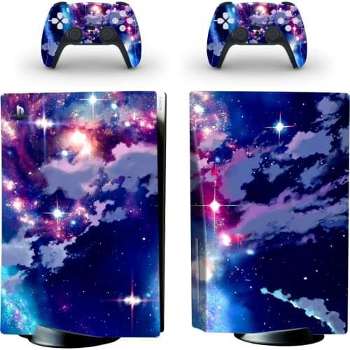 Starry Sky PS5 Standard Disc Edition Skin Sticker Decal Cover for PlayStation 5 Console & Controller PS5 Skin Sticker Vinyl