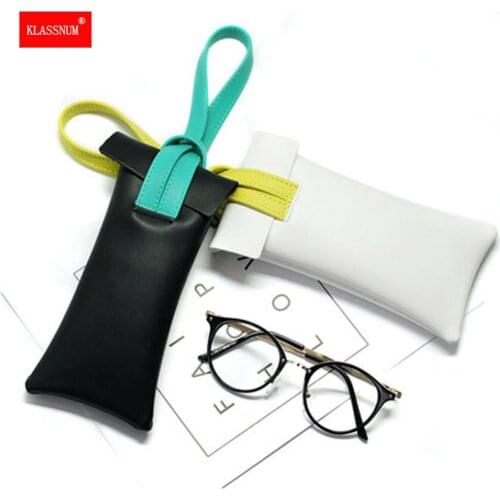 1PCs New Waterproof PU Portable Sunglasses Bag Myopia Glasses Bag Microfiber Storage Leather Sunglasses Bag Glasses Case Black
