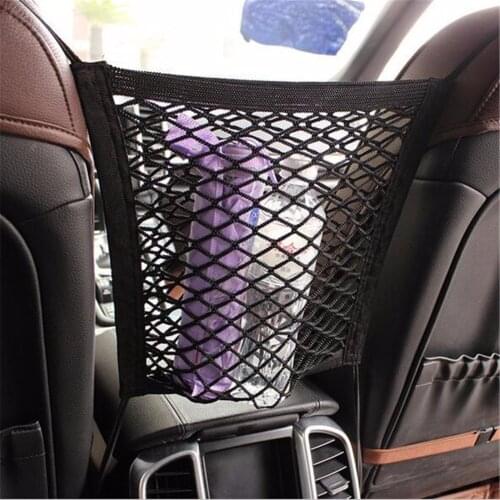 Universal Car Organizer Back Seat Mesh Storage Bag Auto Car Net Organizer for Bag Luggage Pets Children Kids Disturb Stopper