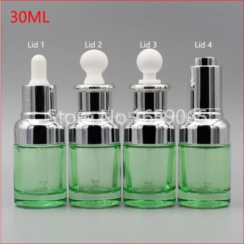 30ml green glass Essential Oil dropper bottle Dispensing Container Reagent Liquid Pipette Eye Drop Aromatherapy 100pcs/lot