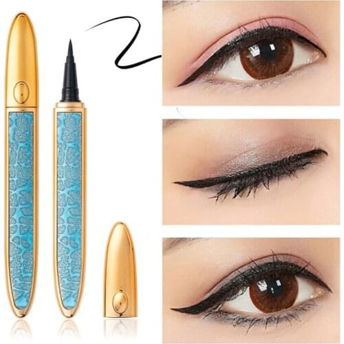 1Pc Magic Lashes Self-adhesive Liquid Eyeliner Pen Glue-free Magnetic-free Makeup Eyelashes Tools Waterproof Eye Liner Pencil