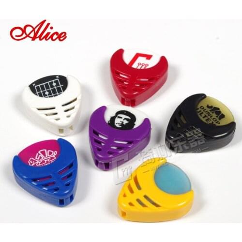 200pcs Alice A010B Heart Shaped Guitar Pick Holder Case Storage Box Self Adhesive