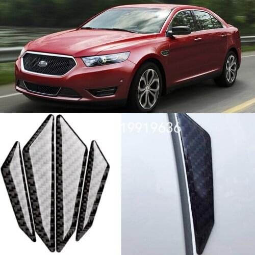 For Ford Taurus focus fiesta Explorer Car Side Door Edge Guard Bumper Trim Protector 4pcs PVC carbon fiber Stickers