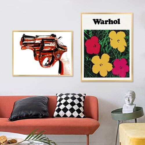 5D diy Diamond Painting Andy Warhol Red Gun Art Full Diamond Inlaid Flower Pop Art Museum Gallery Wall Art Picture Home Decor