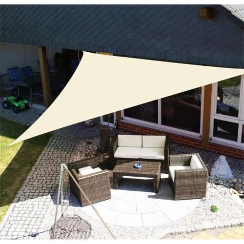 5M Triangle Sun Sail Shade Waterproof Outdoor Garden Patio Party Sunscreen Awing Sun Canopy for Yard Beach Camping Pool