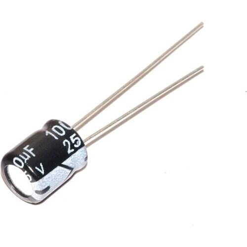 25V100UF volume 6.3x7mm 5x11mm aluminum electrolytic capacitor 25V100UF volume 6.3x11mm High frequency and low resistance