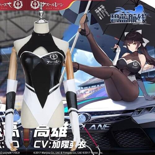 Anime Azur Lane HMS Race Queen Racing Suit Jumpsuit Takao One Piece Sexy Swimwear Cosplay Costume Halloween Women Free Shipping