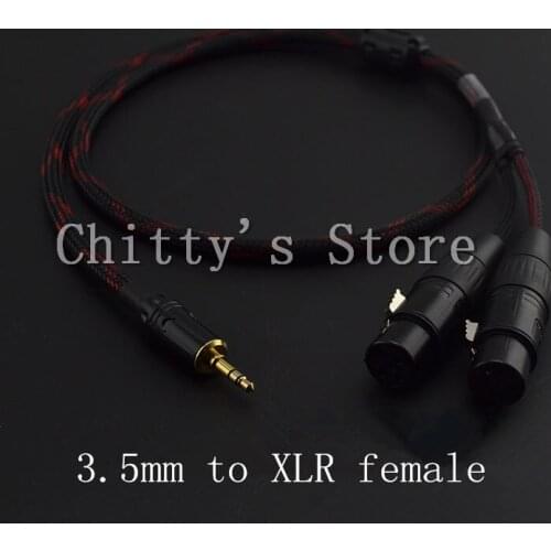 3.5mm to double XLR male/female audio signal cable