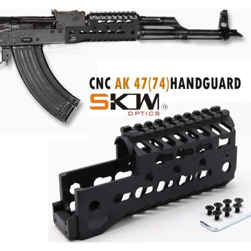 Free shipping SKWGEAR skwoptics AK rail tactics CNC HandGuard Aluminium alloy KEY MOD For Kalashnikov sight AK47/AK74