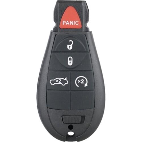 For Dodge Dart 2013-2016 Car Key Fob M3N32297100 433MHz 5 Buttons Black Remote Control Entry Keyless Replacement Car Key Case