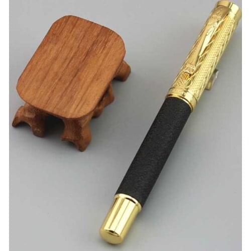 DKW black fountain pen with golden clip business gift students gift luxury with 5pcs ink sac metal pens