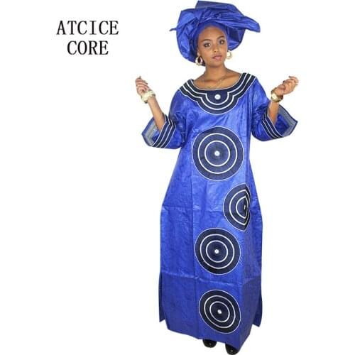 Dashiki dresses african dresses for women bazin riche embroidery design dress long dress with scarf two pcs one set