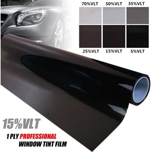 For Auto Car House 1pc 50*100CM VLT 15% Black Glass Window Tint Shade Film Roll 90% UV Rejection Mayitr