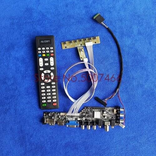 For LP140WH2-TLA1/TLA2/TLA3/TLM1/TLM2 LVDS 1366*768 DVB digital VGA USB AV TV 3663 40-Pin display LCD Controller board Kit