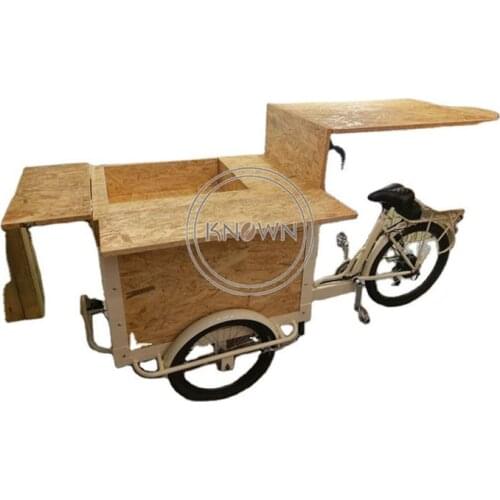 Electric Pedal Tricycle for Adult Mobile 3 Wheel Cargo Bike Europe Mini Fast Food Bicycle for Sale