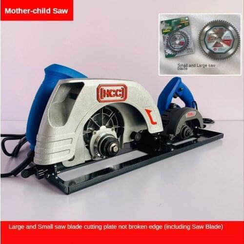 Multifunction Woodworking Panel Saw Flip-chip Precision Circular Saw Open-type Dustless Mother-child Saw with Dual Saw Blade