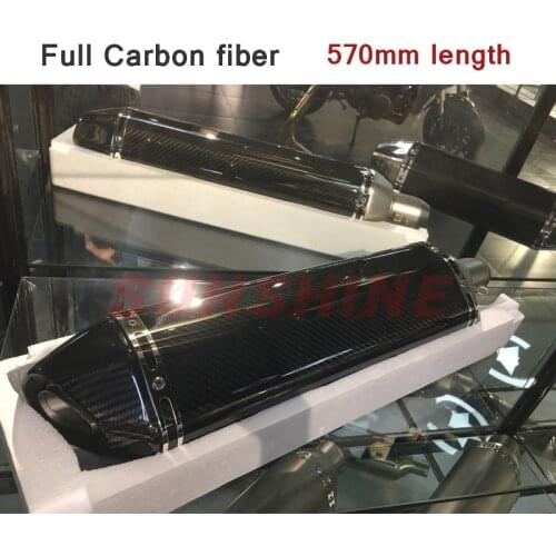 470mm 570mm Length Motorcycle Exhaust Muffler Modified DB Killer Carbon Fiber Motorcross Pitbike For Z900 GSXR750 CBR650 Z400 R6
