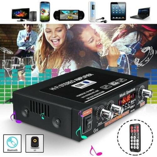 220V 800W Home Amplifiers HiFi Subwoofer Home Theater Sound System Audio Car Amplifiers FM TF AUX MP3 Player Remote Control