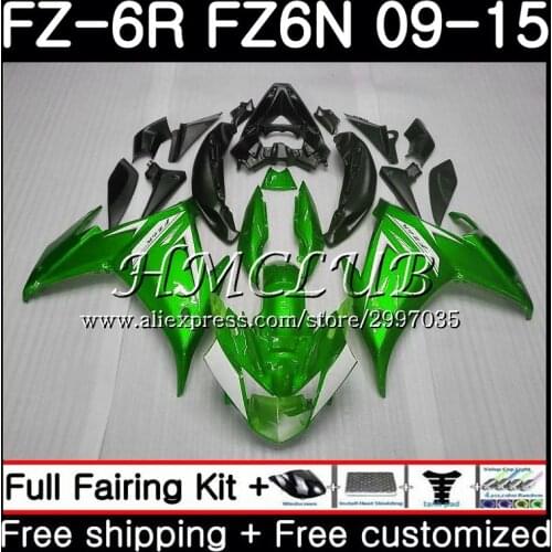 Body For YAMAHA FZ6N FZ-6R light green 2009 2010 2011 2012 2013 2014 2015 22HC.7 FZ 6R FZ6 R FZ6R 09 10 11 12 13 14 15 Fairing