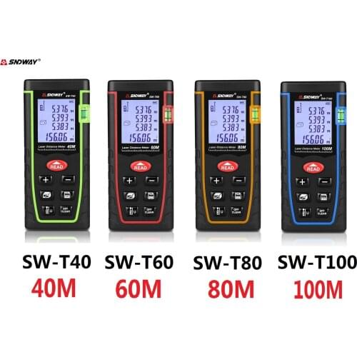 SNDWAY Laser Distance Meter 40m 60m 100m 120m Laser Measuring Instrument SW-T40 SW-T60 SW-T80 SW-T100 Measure Tape Laser Distanc