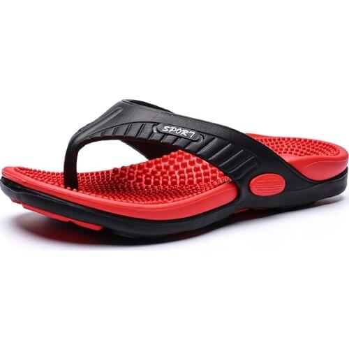 Summer Fashion Men Massage Slippers Big Size Non-slip Flip Flops For Male 2020 Newest Beach Shoes Sandals