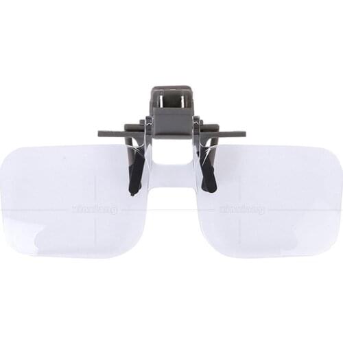Hot Magnifier Folding Handfree Clip On Clear Magnifying Glasses HD Lens Precise Eyeglasses Jewellery Appraisal Watch Repair Tool