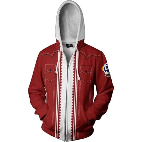 Terry Bogard Cosplay Hoodie 3D Printed Sweatshirt Fashion Sportswear Streetwear Zip Up Jacket
