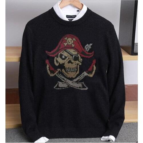 Brand Sweater Men Clothing 2021 Autumn Winter Knitwear Warm Pullover Men Fashion Striped Casual O-Neck Diamond stone Pull Homme