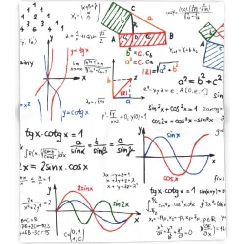 Blanket Custom Math Cheat Sheet Fleece Blanket Sofa/Bed/Plane Travel Plaids Bedding Towel