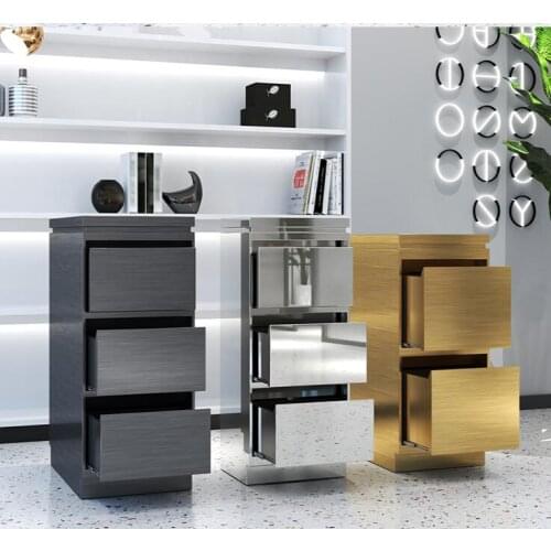 All stainless steel barbershop, tool cabinet, hair salon, special hair salon, hair locker, clipping mirror cabinet