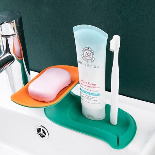 PP Nordic Style 1Pcs Removable Portable Non-slip Double Layer Bathroom Products Rotatable Soap Box