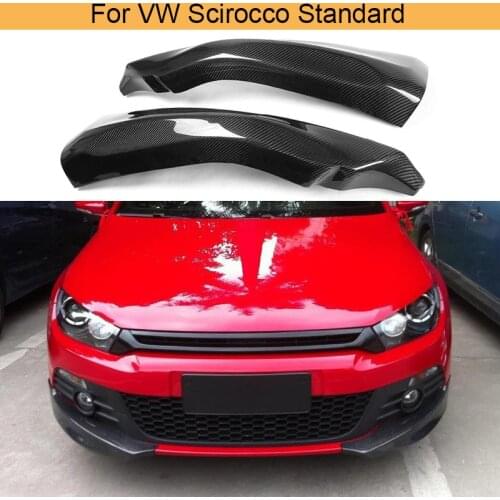 Car Front Bumper Splitters for Volkswage Scirocco Standard Only 10-13 Non R Front Bumper Lip Splitter Spoiler Apron Carbon Fiber