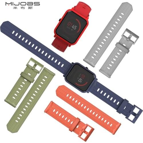 For Huami Amazfit GTS Strap Bip GTR Stratos Pace Silicone Wristband For Xiaomi Watch Band Bracelet Accessories Wrist