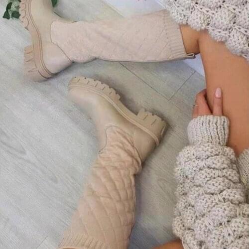 Женские высокие ботинки Senza Fretta China At AliExpress