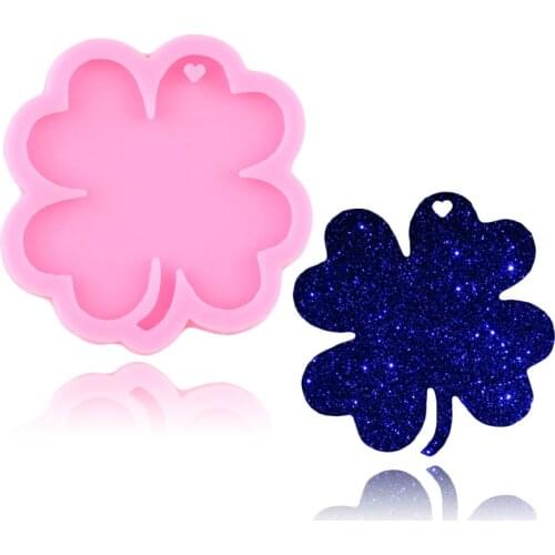 Disney Shiny Leaves Keychain Silicone Epoxy Resin Molds Necklace Jewelry Mold Christmas Candy Chocolate Cupcake Topper Moulds
