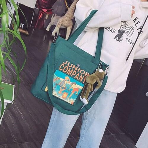 Cute Women Messenger bag Fashion Anime Printing canvas shoulder bags Japanese Harajuku Student School bags Casual Crossbody Bags