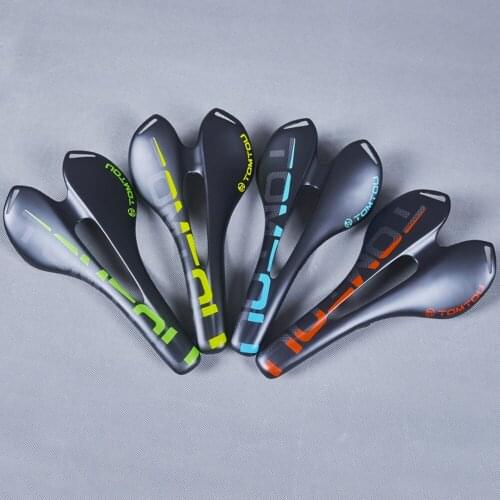 TOMTOU Ultralight Full 3k Carbon Cycling Bicycle Saddle Matte Black Mountain Road Bike Front Seat Mat Oval Rails MTB Parts