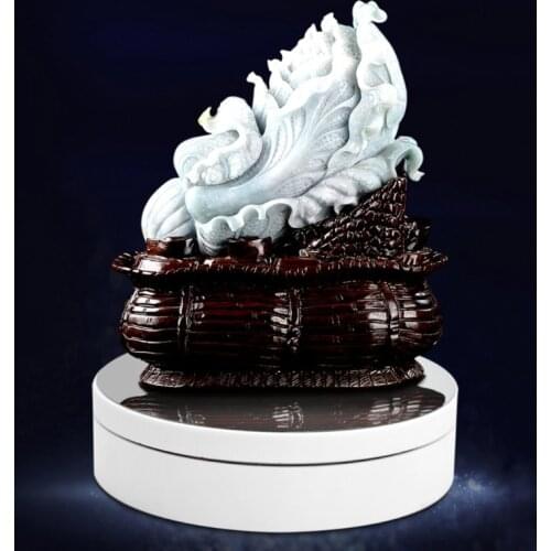 W3JA 3 Speeds 15cm Intelligent Electric Rotating Display Stand Mirror Turntable Jewelry Holder Battery/USB Power 4 Types