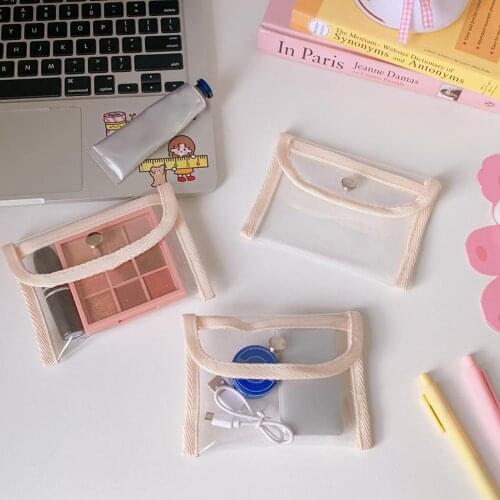 Waterproof Makeup Storage Pouch Transparent Cosmetic Portable Lipstick Organizer Credit Holder Travel Pouch Lady Storage Case