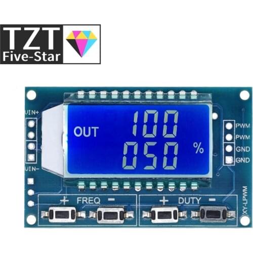 TZT 1Hz-150Khz Signal Generator PWM Board Module Pulse Frequency Duty Cycle Adjustable Module LCD Display 3.3V-30V 1Hz - 150Khz