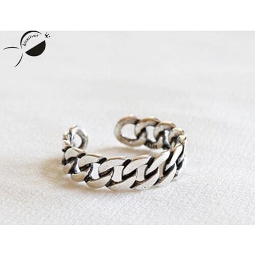 Women Thai Silver Rings Hiphop Rock Opening Ring Fashion Punk Cool Adjustable Party Rings Jewelry 2018 New Gifts For Girls