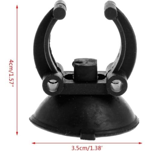 1PC Black Suction Cup Clip For Aquarium Heater Tubing Rain Bar