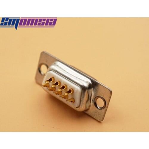 10pcs 3U Plated Gold Computer female Plug Wire Needle DB9 Female Connector