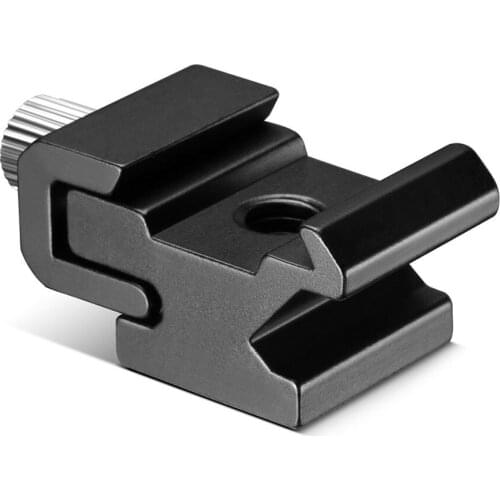 2 PCS Black Metal Cold Shoe Flash Stand Adapter with 1/4-inch -20 Tripod Screw To Light Stand Tripod