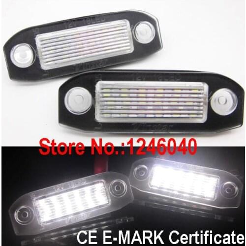 2Pcs Led License Number Plate Light For Volvo C30 S40 V50 S60 S80 V70 CX60 CX70 CX90