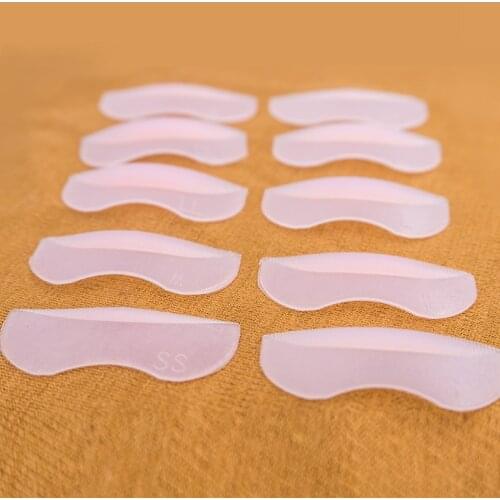 5 Pairs With Different Sizes Silicone Eyelash Perming Curler Curling False Fake Eye Lashes Shield Pad Curlers for Eyelashes