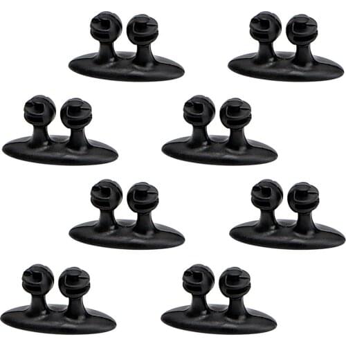 8Pcs/Set Self-adhesive Tie Fixer Cable Organizer Auto Charger Line Clasp Clamp for Headphone USB Cable Car Wire Holder