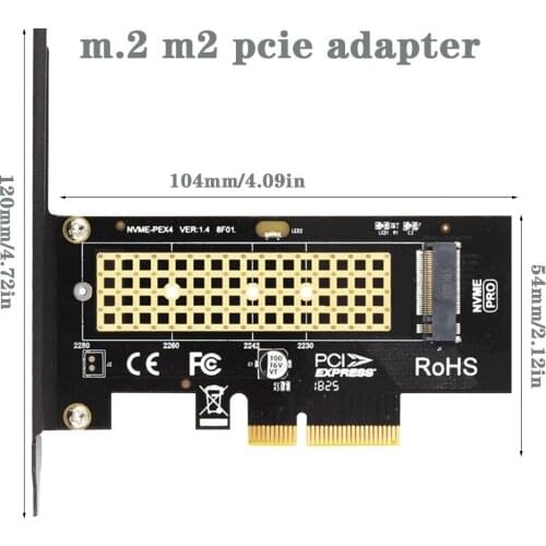 M.2 to PCI-E Adapter NVME SSD NGFF to PCI-E Converter Expansion Card with M Key Interface