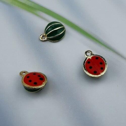 Korean Jewelry Accessories Drip Fruit Stereo Half Watermelon Pendant Earrings Bracelet Pendant Handmade Diy Materials